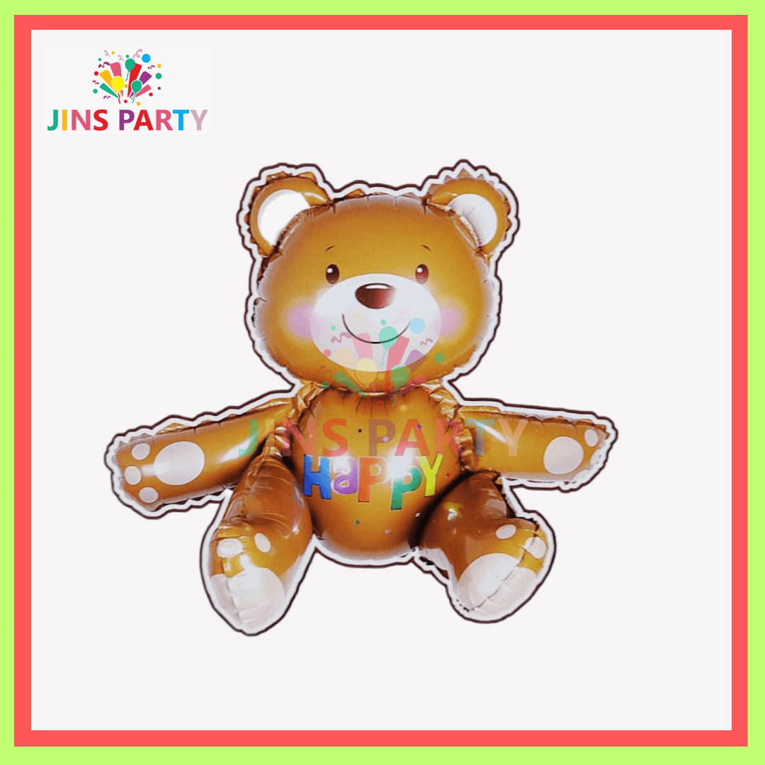 Happy Bear Figure Foil Balloon For Birthday Part & Decorations