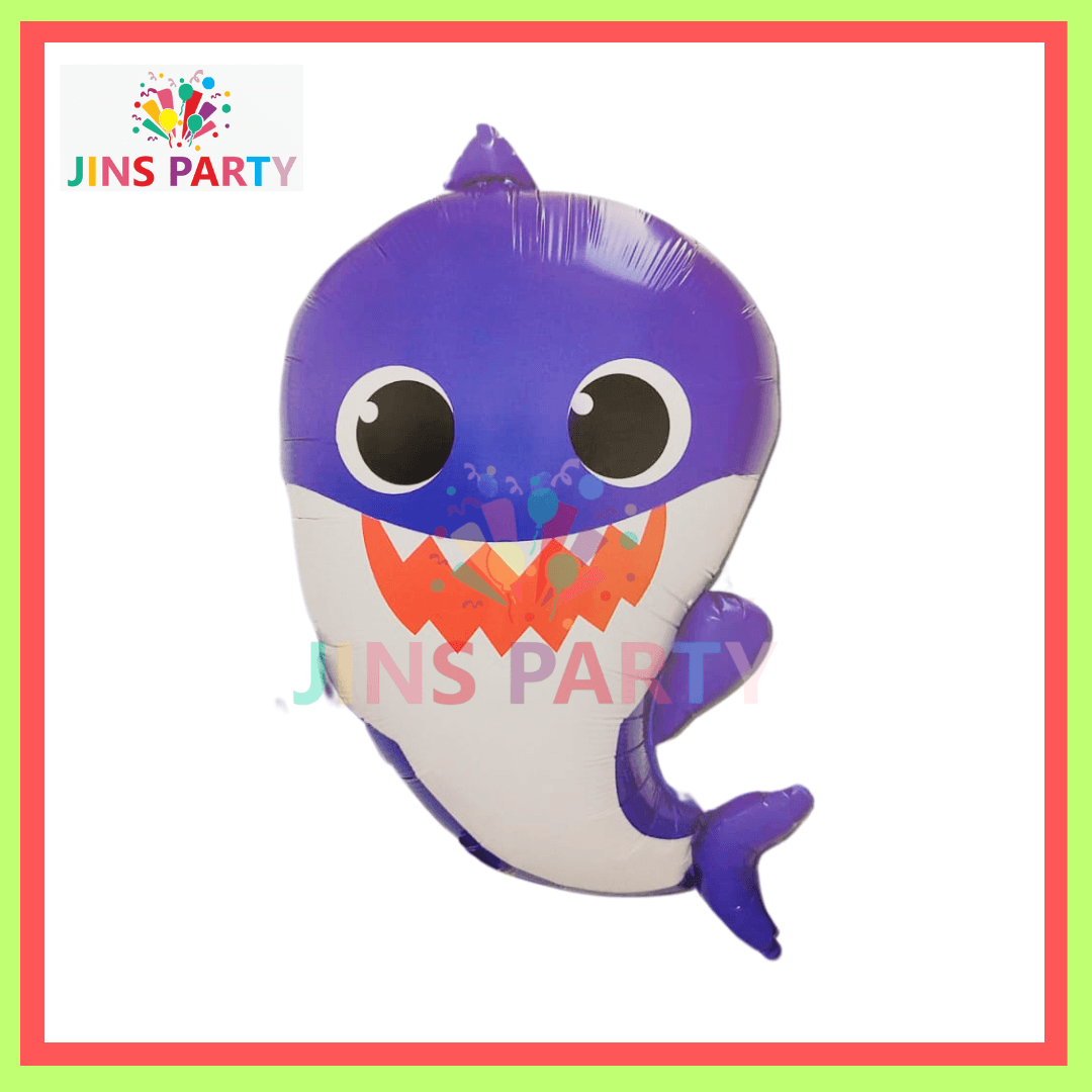 Baby Sharks Shaped Foil Balloon For Birthday Part & Decorations