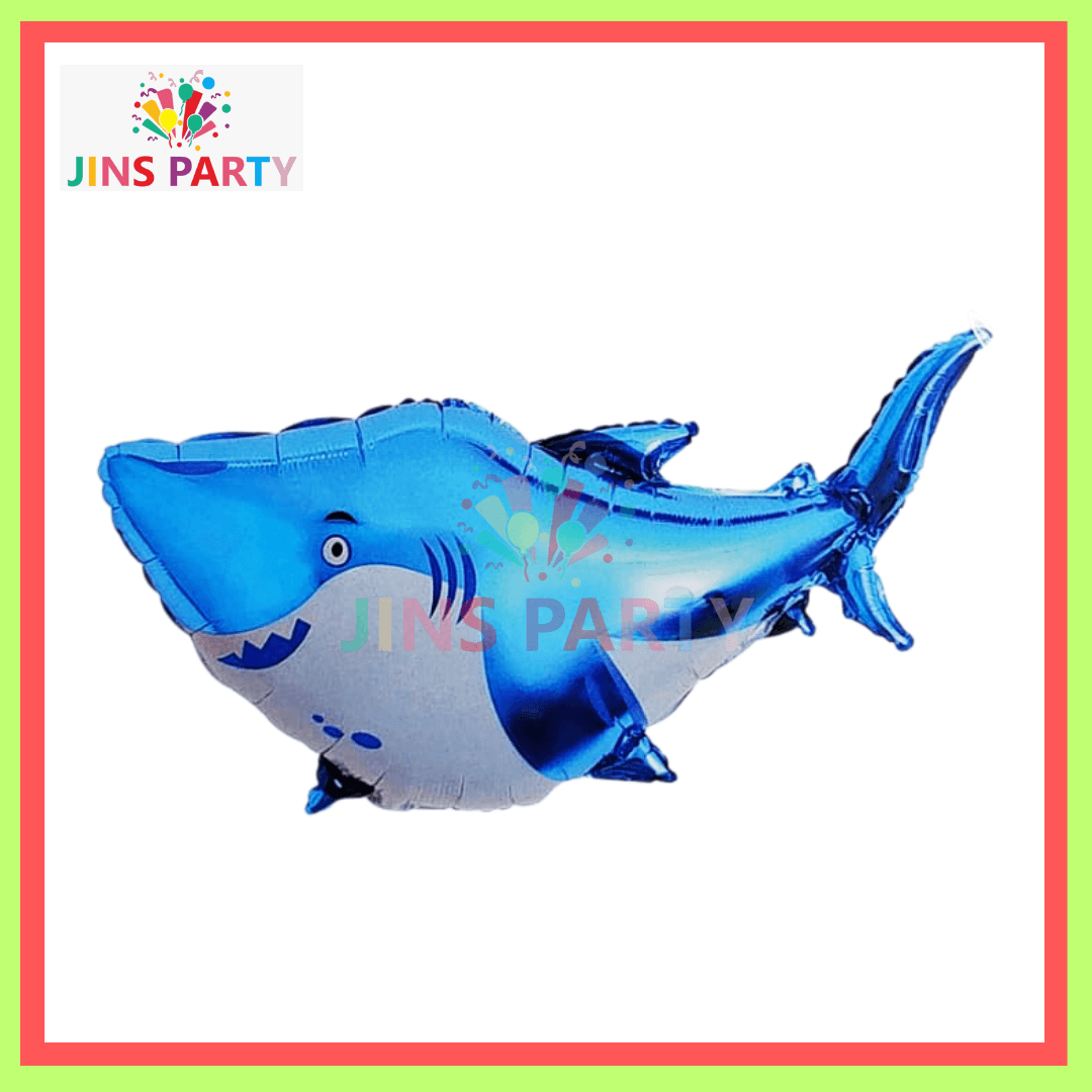 Shark Figure Shaped Foil Balloon For Birthday Part & Decorations