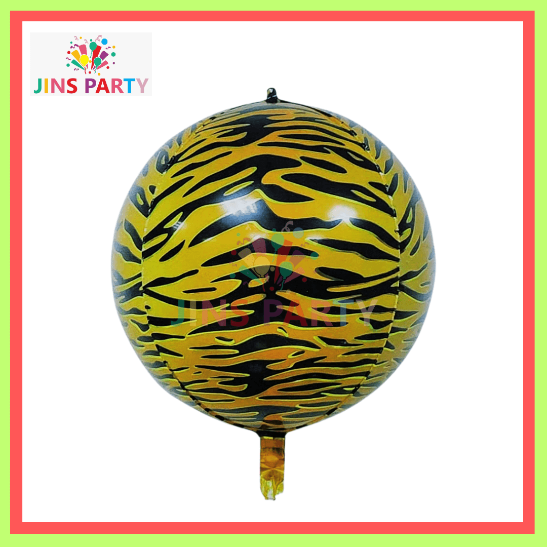 Leopard Ball Shaped Foil Balloon For Leopard Ball Theme Birthday Party Celebration & Decoration.