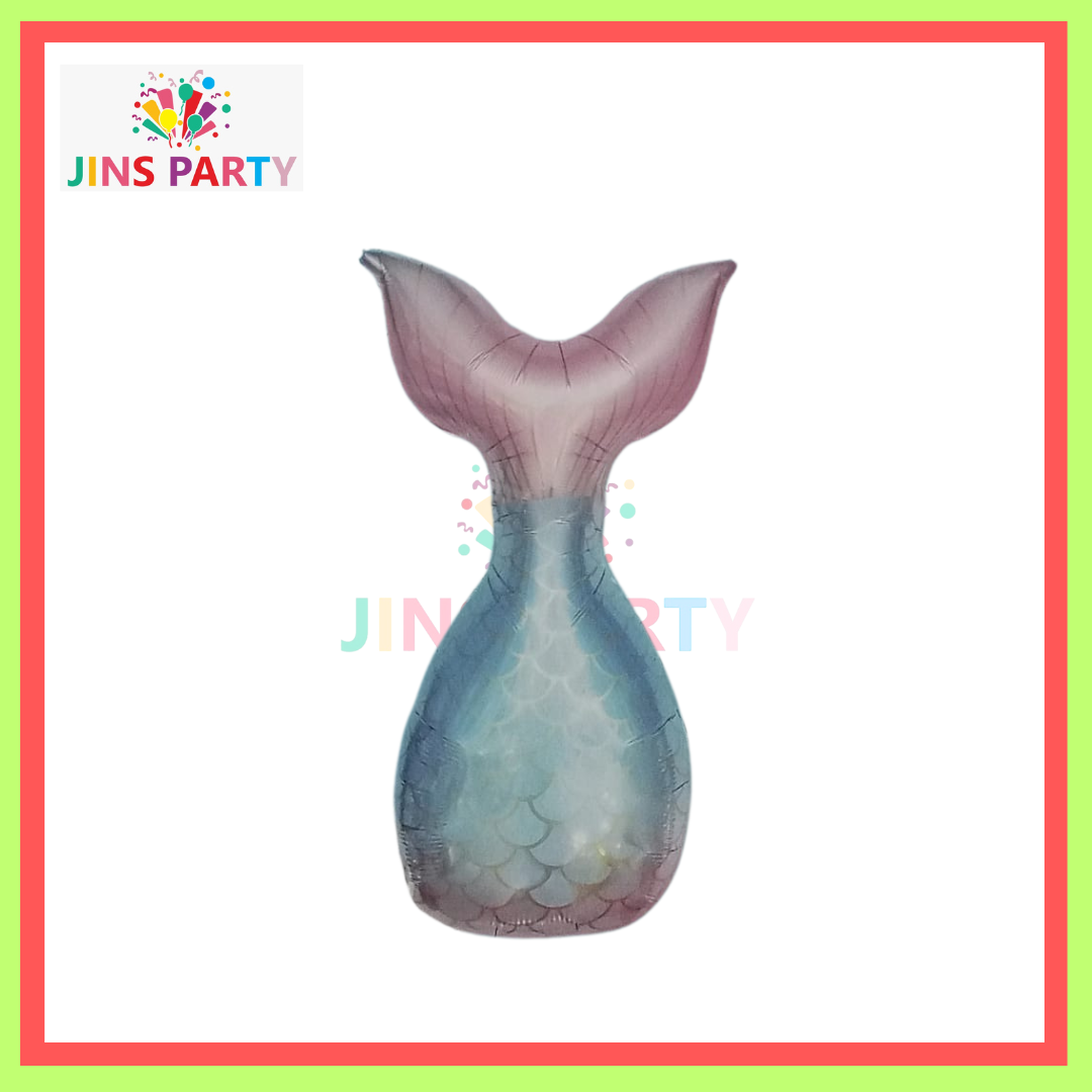 Fish Tail Shaped Foil Balloon For Theme Birthday Party Celebration & Decoration