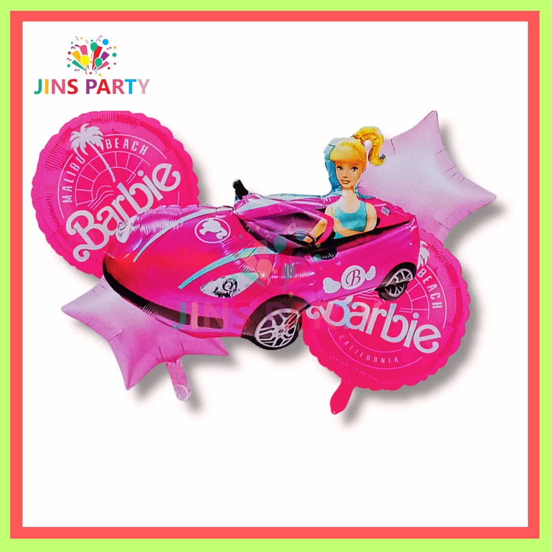 Barbie Cartoon 5 Piece Theme Set Perfect For Sonic Birthday Party & Decorations.