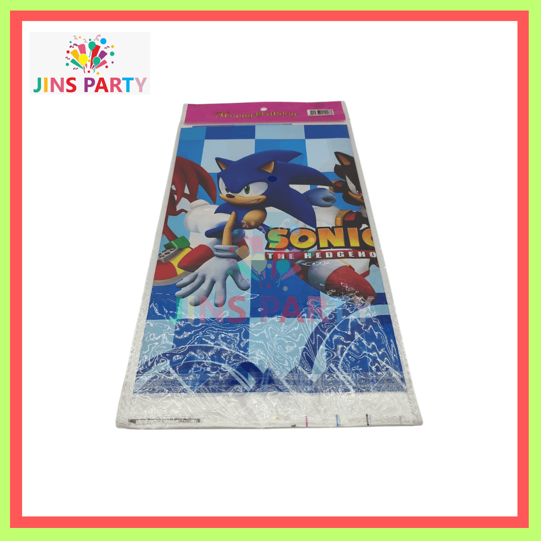 Sonic Theme Table Cover For Birthday Party & Decoration