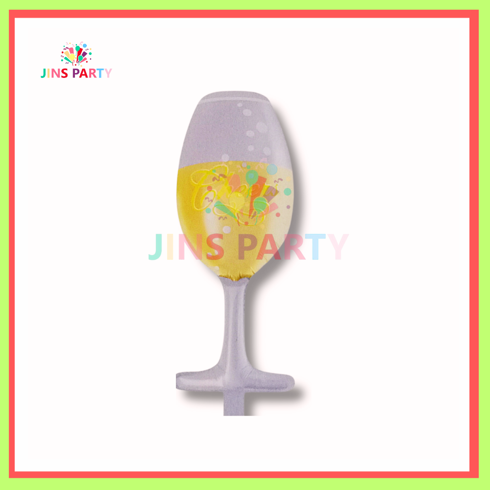 Cheers Glass Foil Balloon For Birthday Part & Decorations
