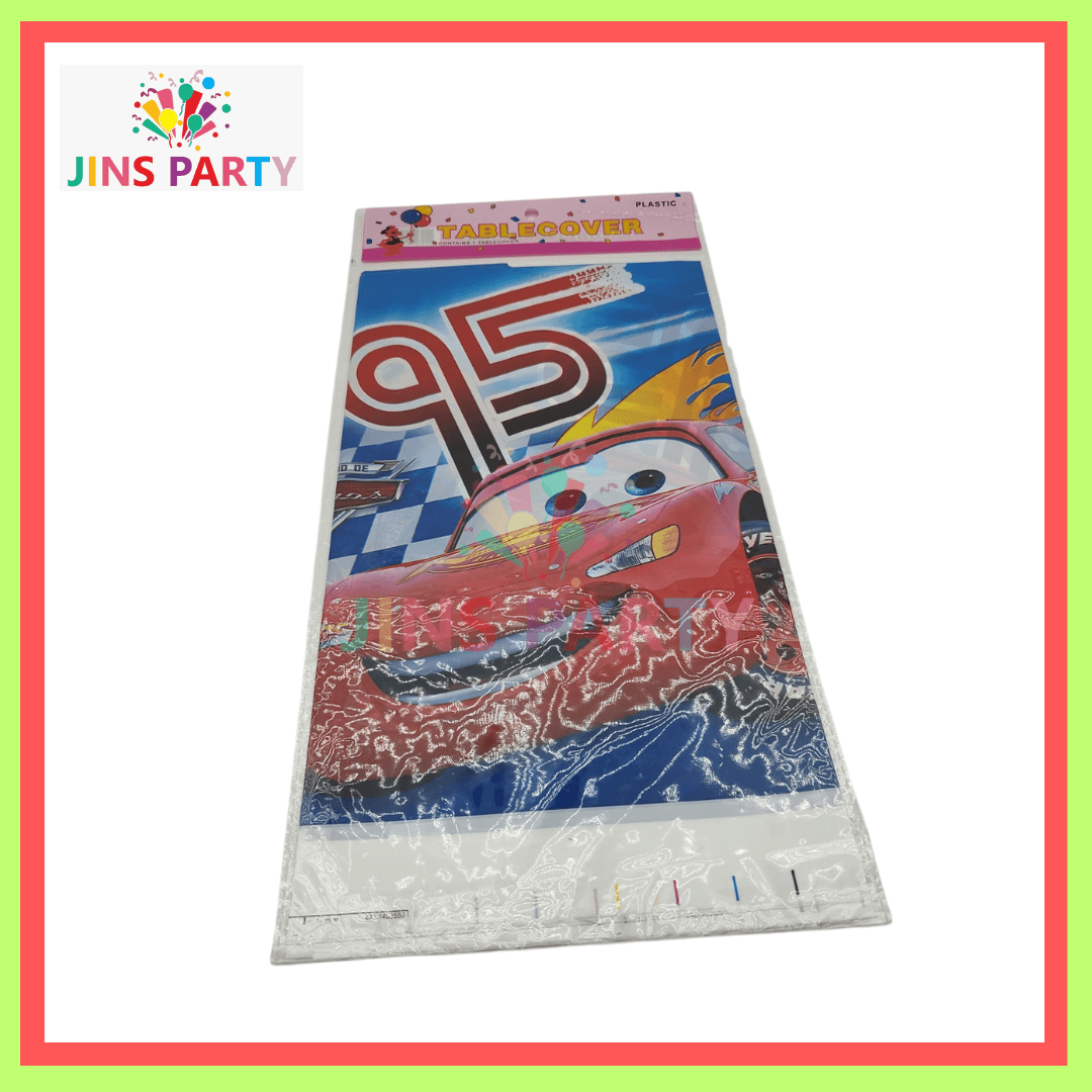 Mc Queen Theme Table Cover For Birthday Party & Decoration