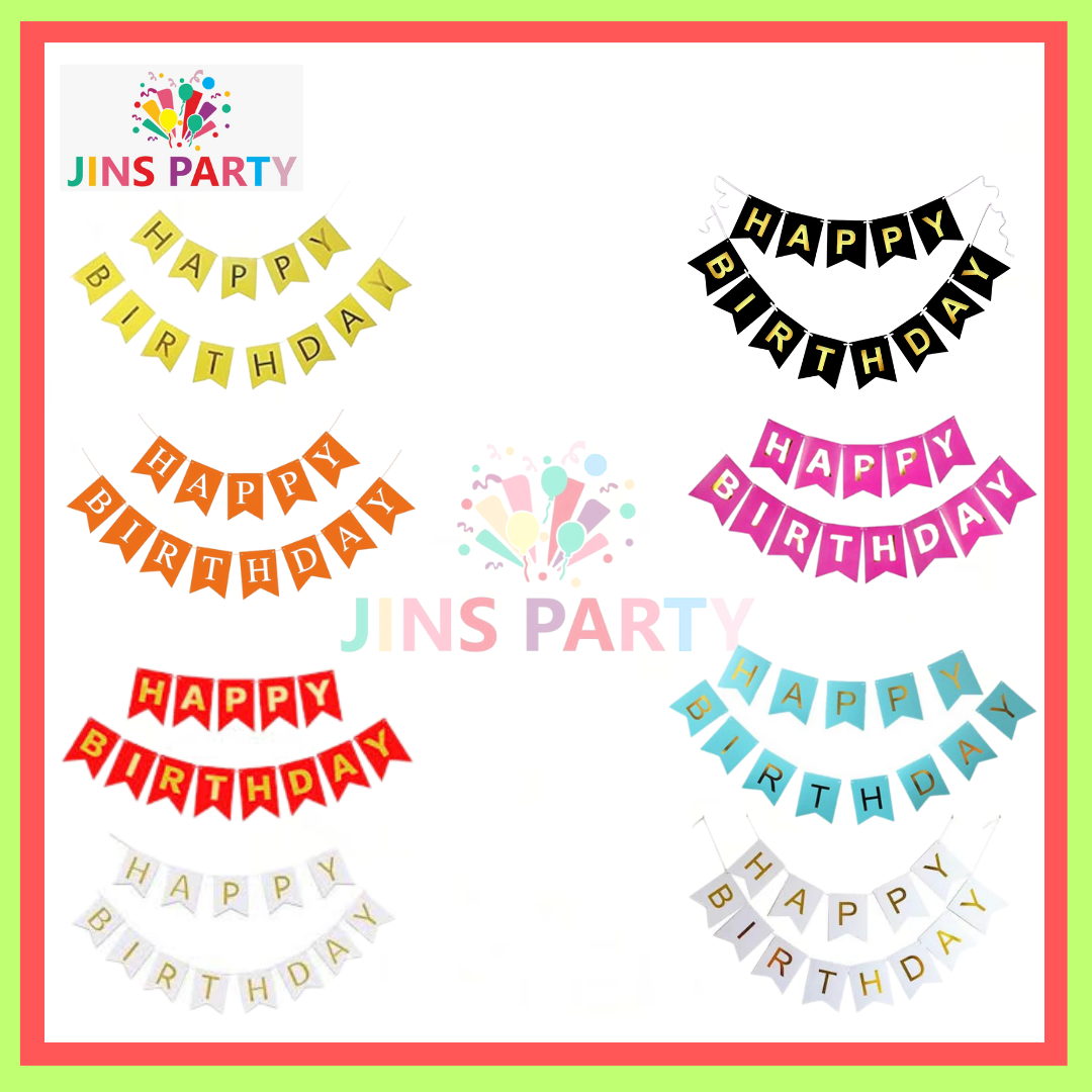 Happy Birthday Card Banner For Celebration And Decoration