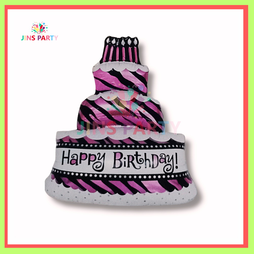 Birthday Cake Foil Purple Shaped Foil Balloon For Birthday Part & Decorations