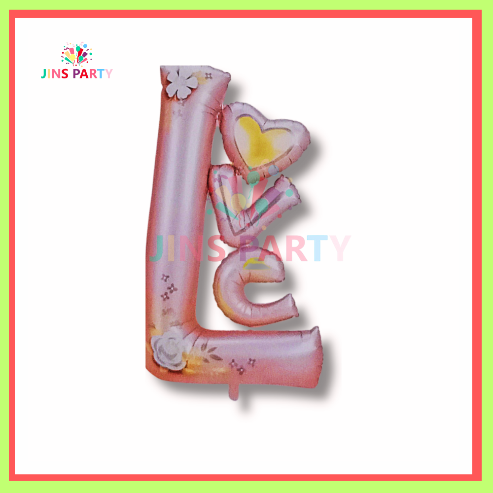 Love 2 Shaped Foil Balloon For Birthday Part & Decorations
