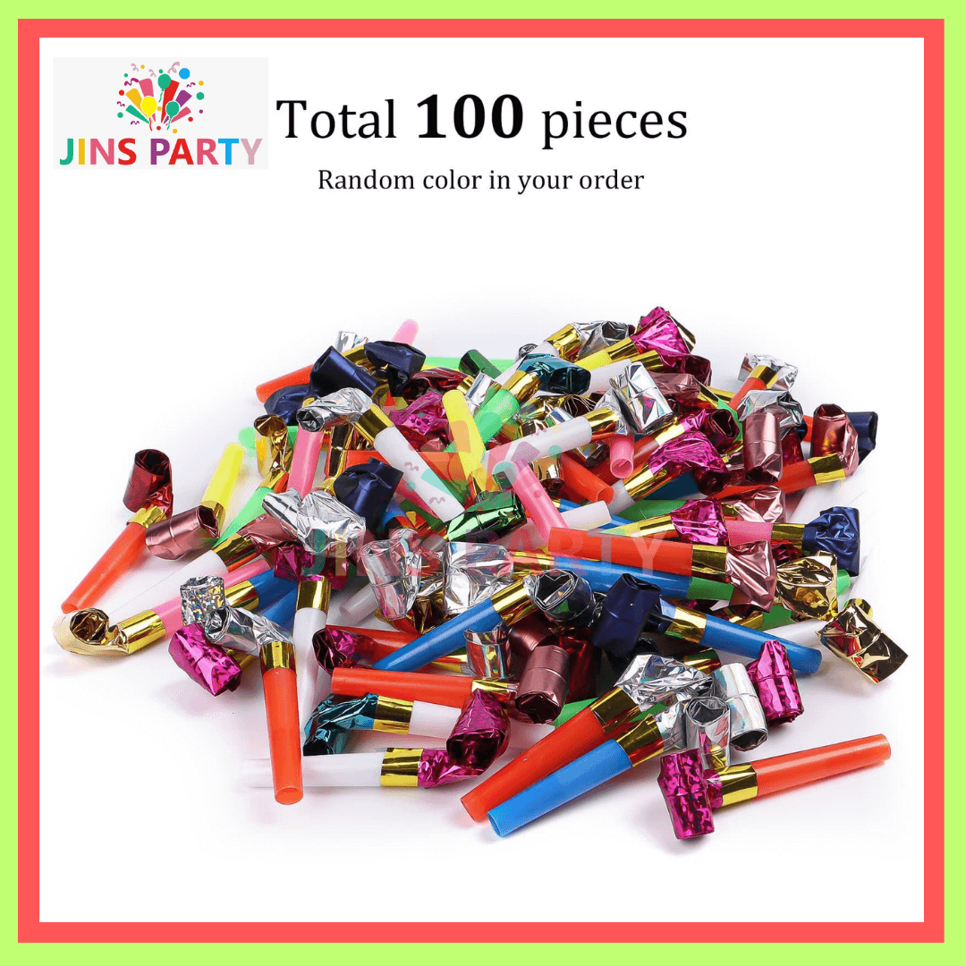 Multi Color Whistles Pack of 10 for Birthday Party Celebration