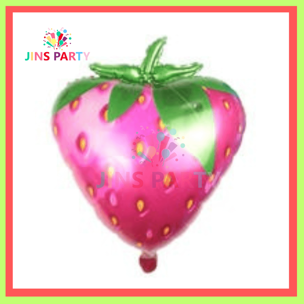 Strawberry Shape Foil Balloon, For Birthday Theme Celebration & Decoration.