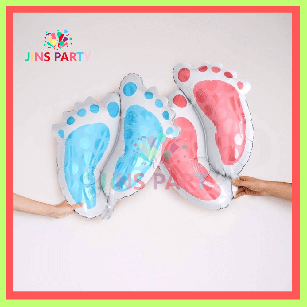 Baby Girl Feet Shaped Foil Balloon For Birthday Party & Decorations