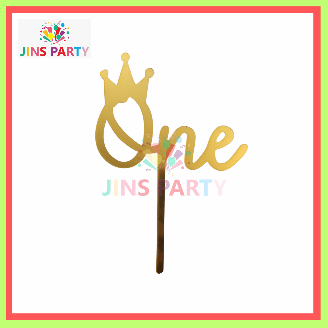 One Cake Topper Golden