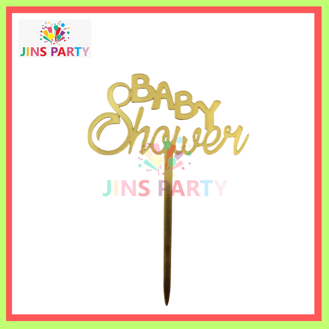 Baby Shower Cake Topper Golden