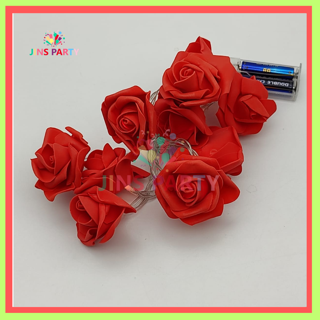 10 LED Rose Flower String Lights Perfect For Both Indoor And Outdoor Decorations