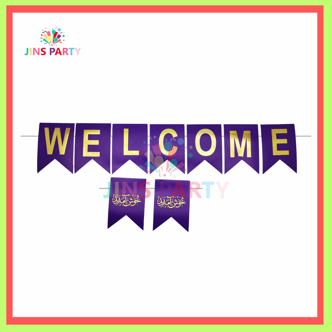 Welcome Card Banner For Celebration & Decoration