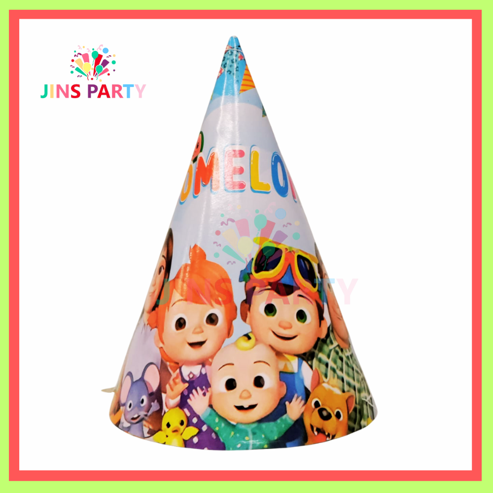 Cocomelon Theme Party Card Caps / Hats For Party & Decorations