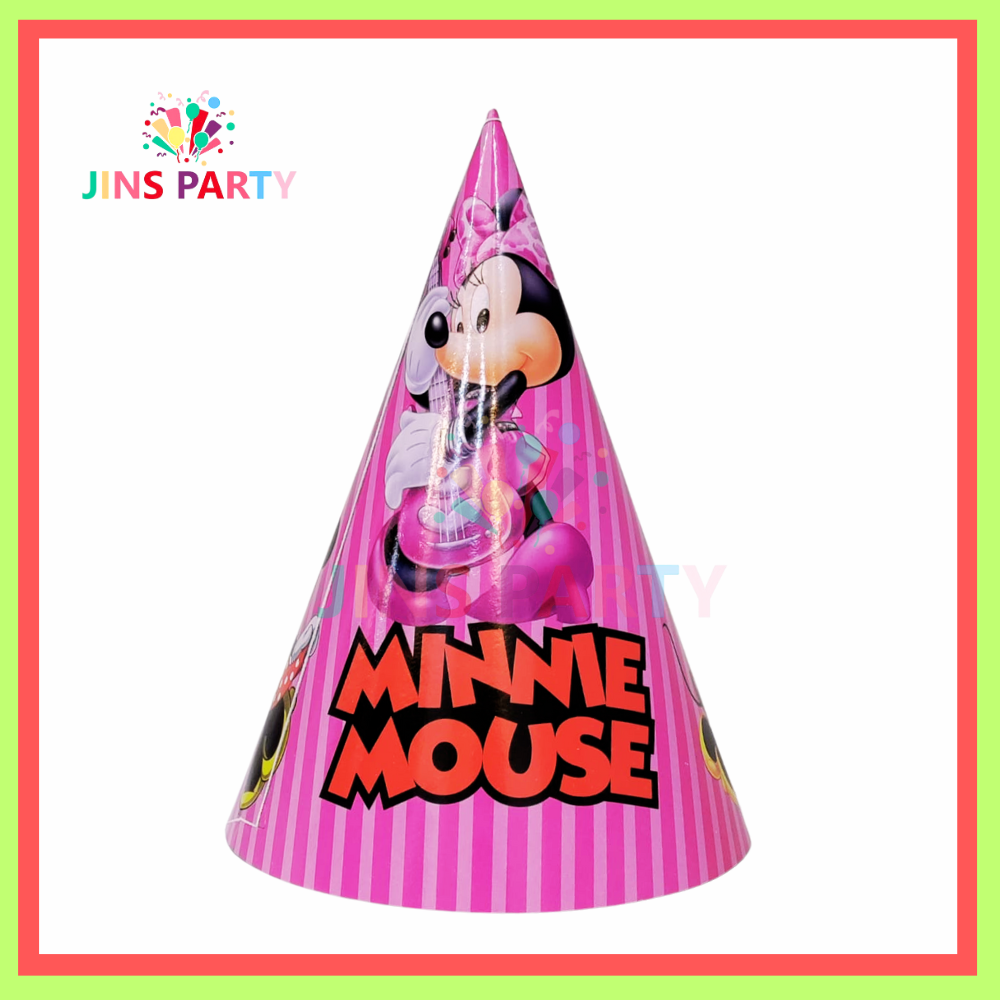 Minnie Mouse Theme Party Card Caps / Hats For Party & Decorations