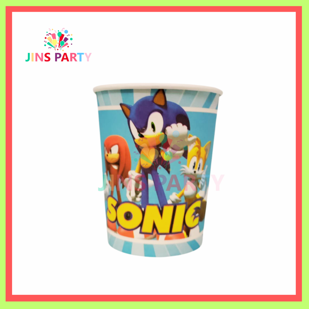 Sonic Birthday Party Paper Cups / Glass For Birthday Party & Decorations