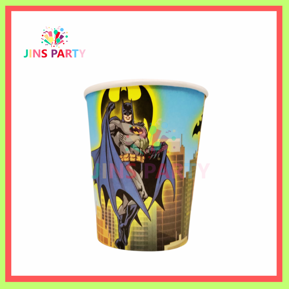 Batman Birthday Party Paper Cups / Glass For Birthday Party & Decorations