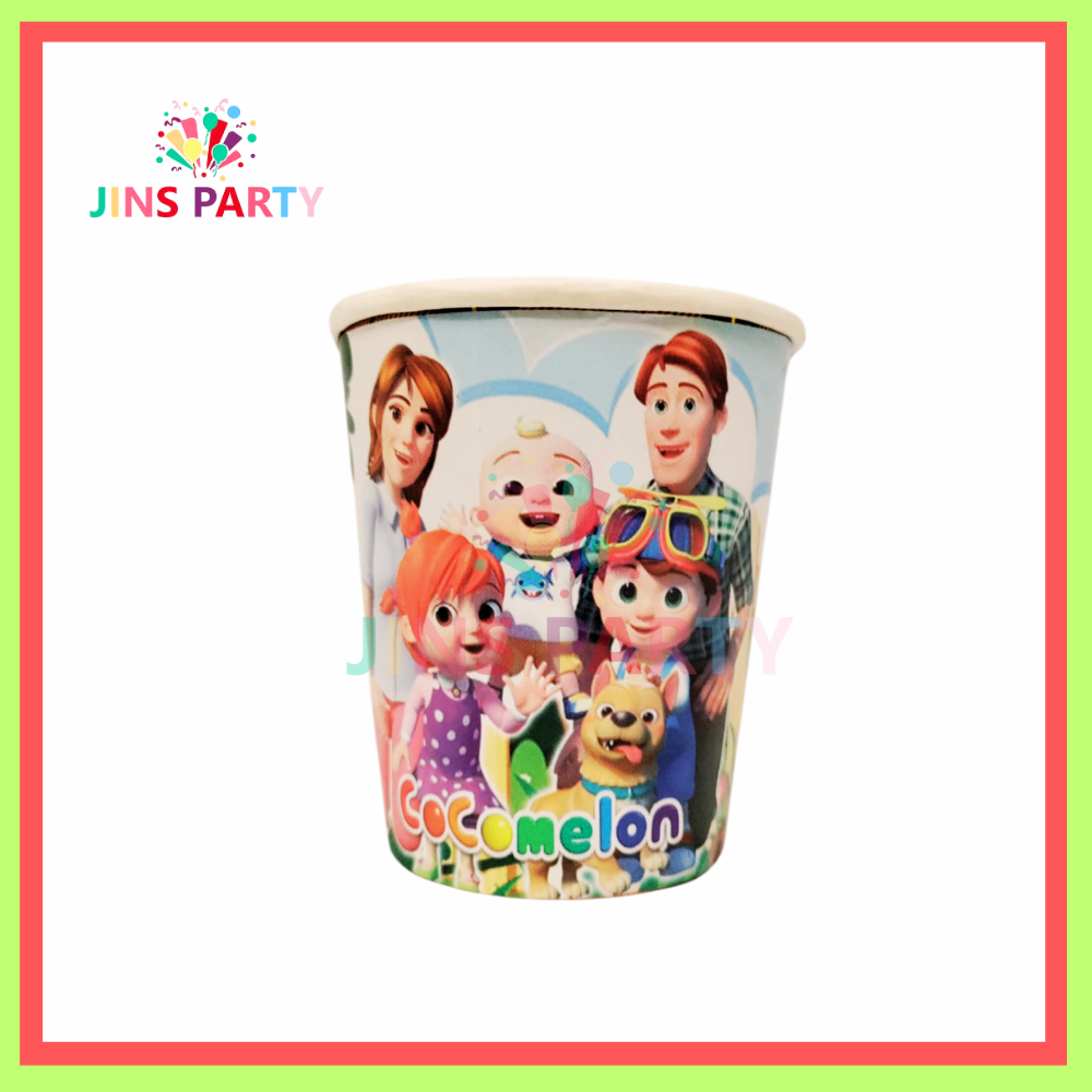Cocomelon Birthday Party Paper Cups / Glass For Birthday Party & Decorations