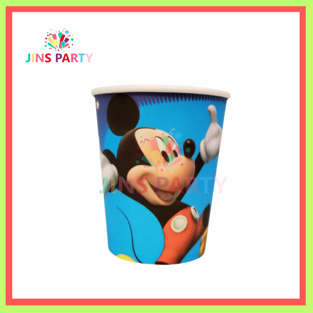 Mickey Mouse Birthday Party Paper Cups / Glass For Birthday Party & Decorations
