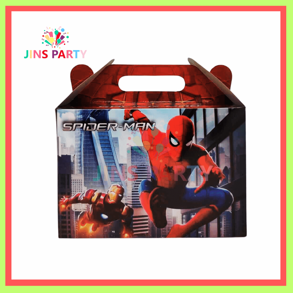 The Spiderman Goody Boxes For Spiderman Theme Birthday Party