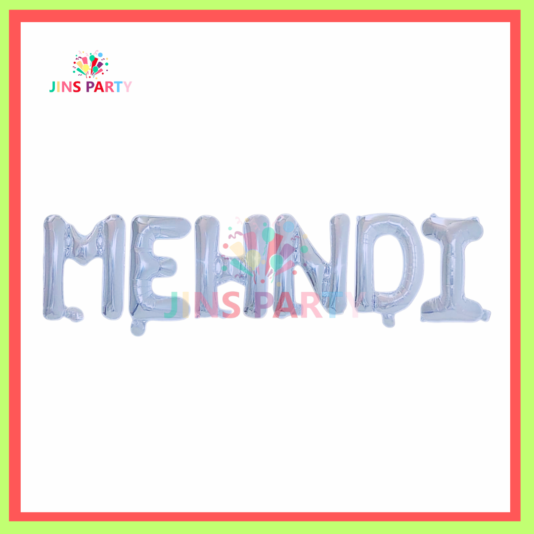 Mehndi Foil Banner Silver