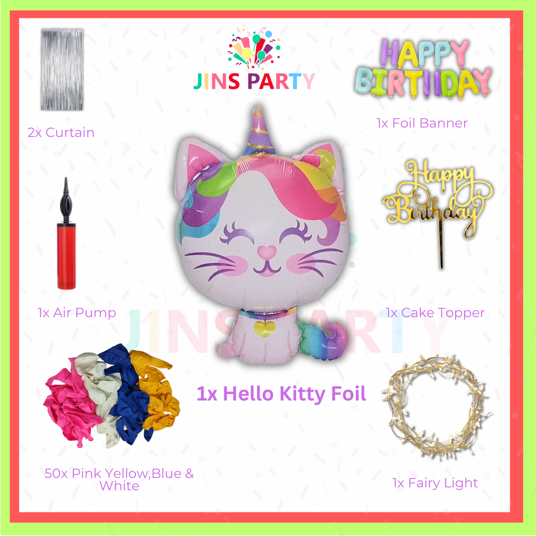 All-in-one Hello Kitty Birthday Themed Party Set For Decoration & Celebration