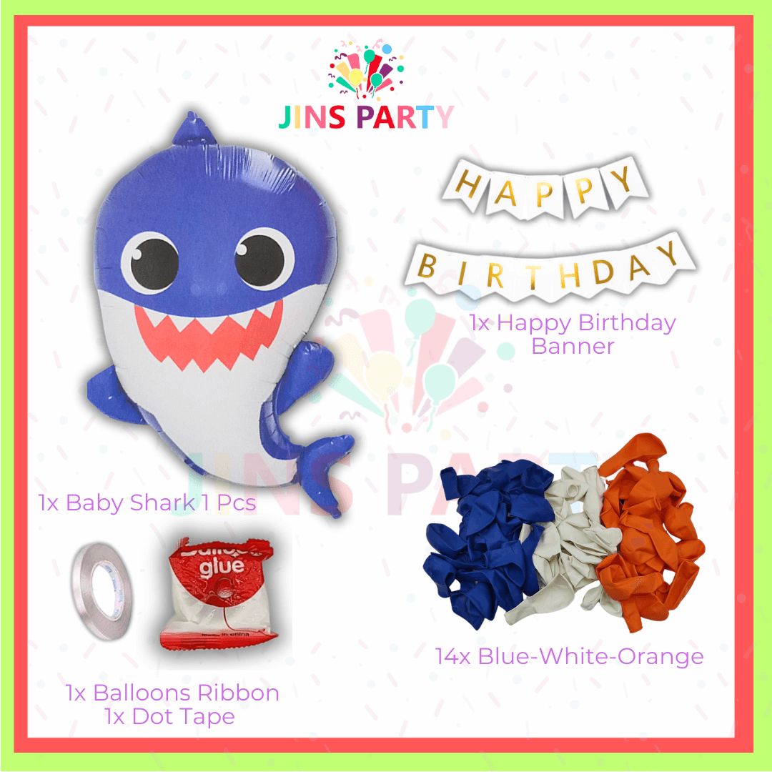 All-in-one Baby Shark Birthday Themed Party 2nd Bundle For Decoration & Celebration