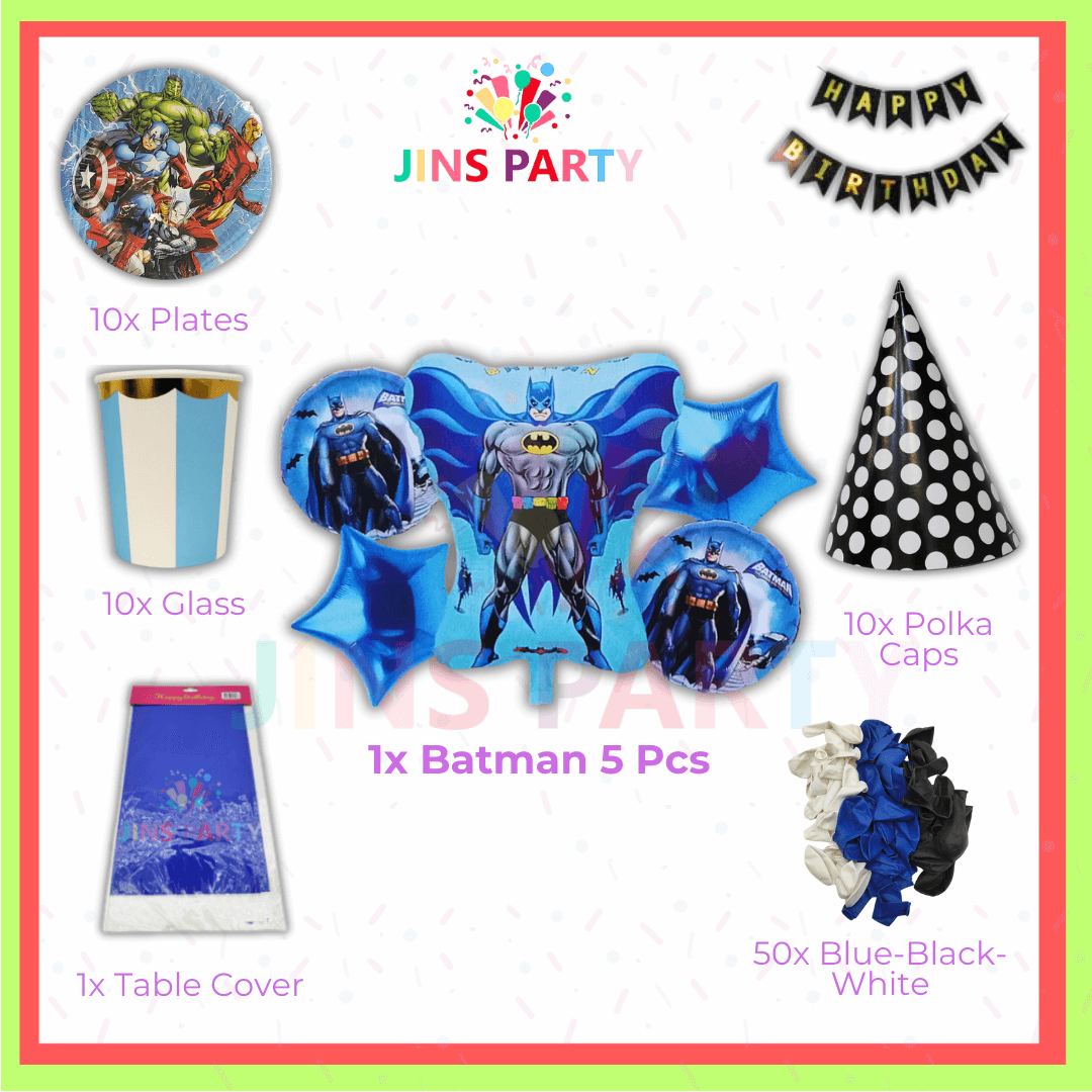 All-in-one Batman Birthday Themed Party Set For Decoration & Celebration