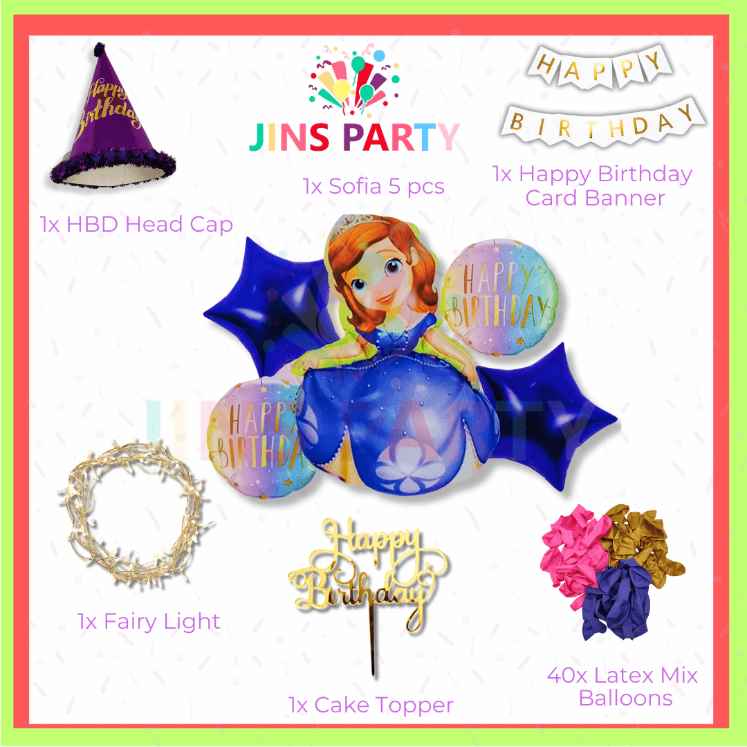 All-in-one Sofia Birthday Themed Party 2nd Bundle For Decoration & Celebration