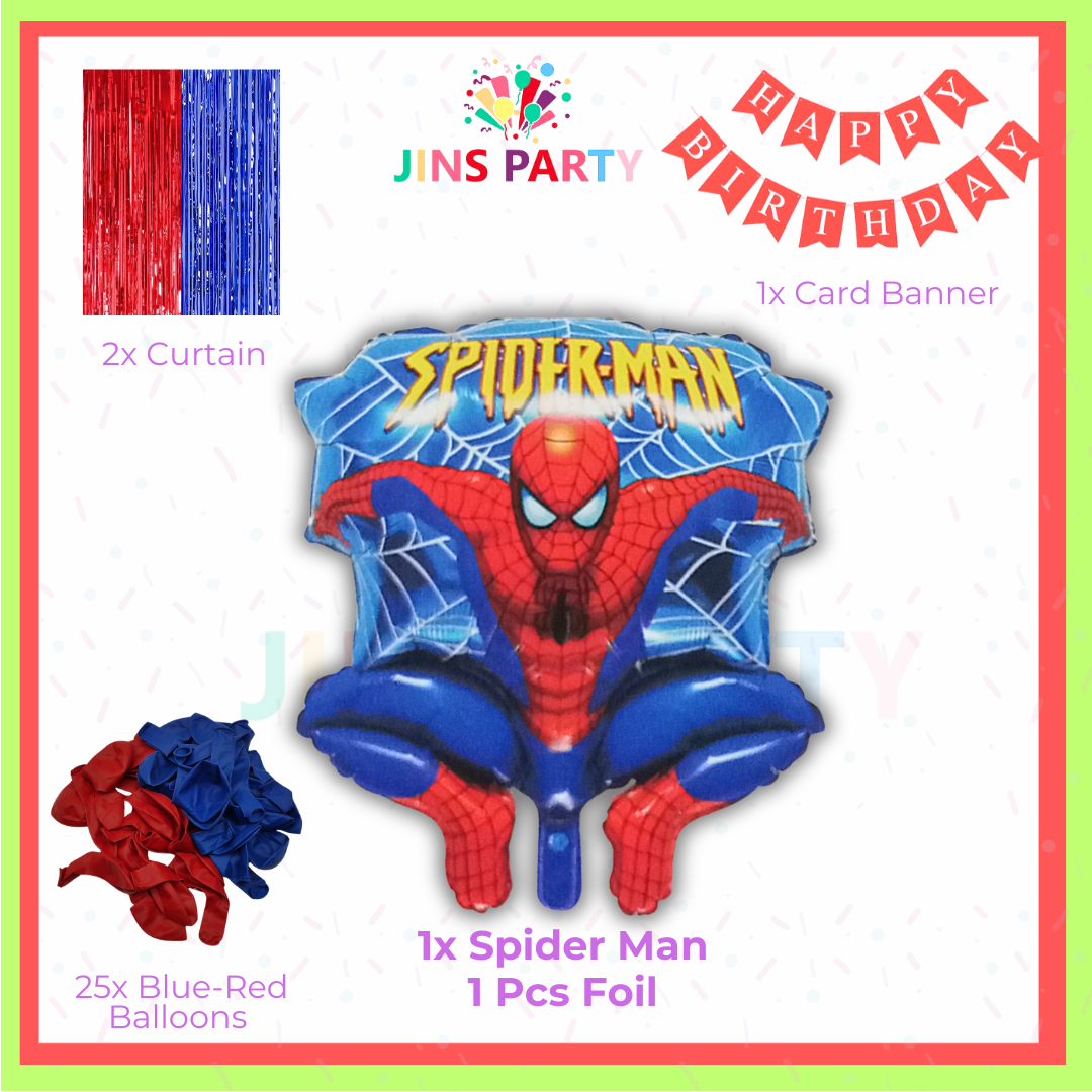 All-in-one Spider Man Birthday Themed Party Set For Decoration & Celebration