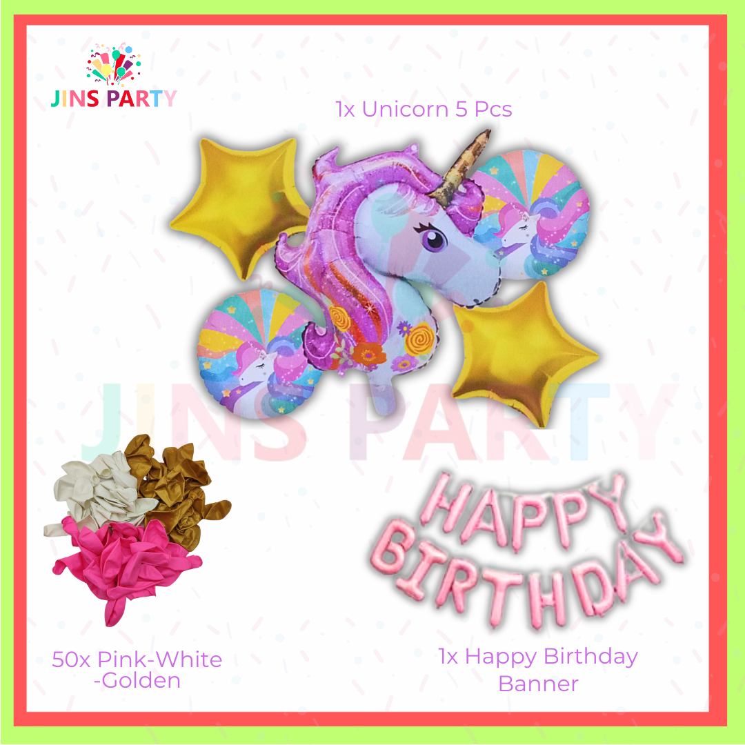 All-in-one Unicorn Birthday Themed Party Third For Decoration & Celebration